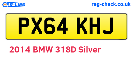 PX64KHJ are the vehicle registration plates.