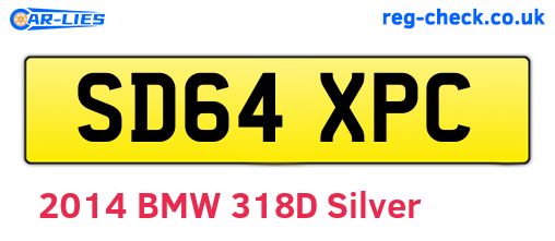 SD64XPC are the vehicle registration plates.