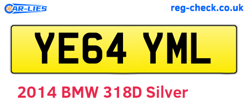 YE64YML are the vehicle registration plates.