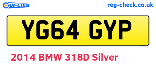 YG64GYP are the vehicle registration plates.