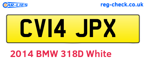 CV14JPX are the vehicle registration plates.