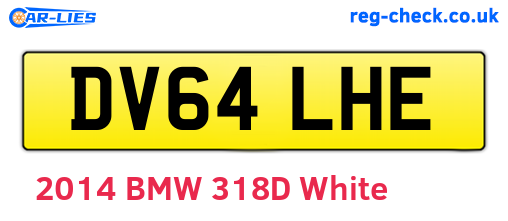 DV64LHE are the vehicle registration plates.