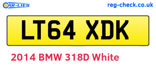 LT64XDK are the vehicle registration plates.