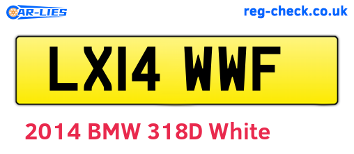 LX14WWF are the vehicle registration plates.