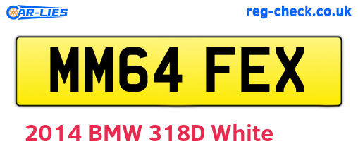 MM64FEX are the vehicle registration plates.