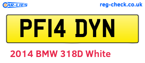 PF14DYN are the vehicle registration plates.