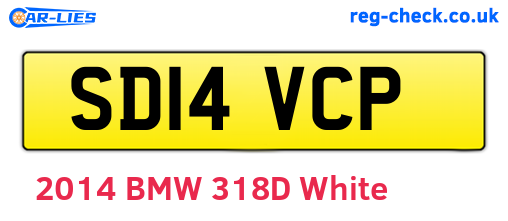 SD14VCP are the vehicle registration plates.