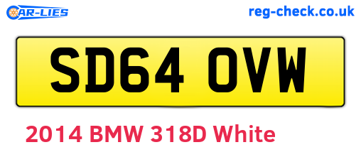 SD64OVW are the vehicle registration plates.