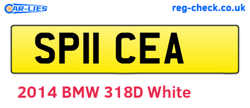 SP11CEA are the vehicle registration plates.