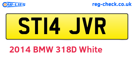 ST14JVR are the vehicle registration plates.