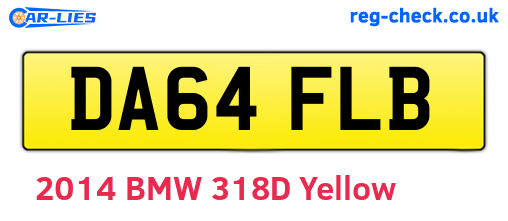 DA64FLB are the vehicle registration plates.