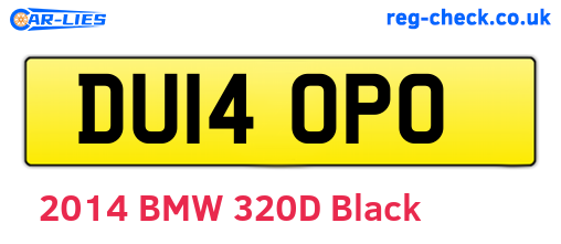 DU14OPO are the vehicle registration plates.