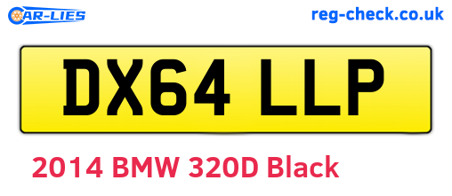 DX64LLP are the vehicle registration plates.