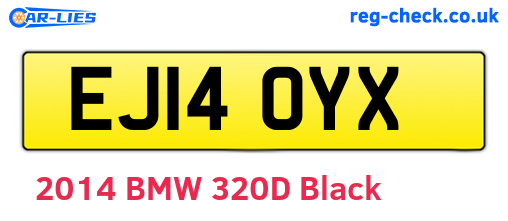 EJ14OYX are the vehicle registration plates.