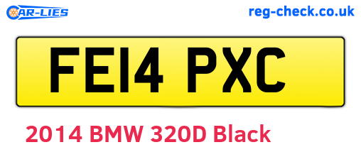 FE14PXC are the vehicle registration plates.