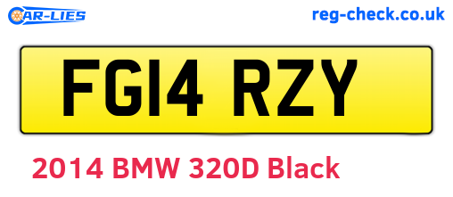 FG14RZY are the vehicle registration plates.