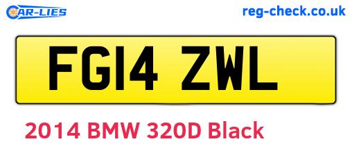 FG14ZWL are the vehicle registration plates.