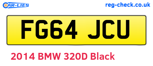 FG64JCU are the vehicle registration plates.