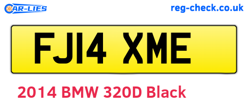 FJ14XME are the vehicle registration plates.