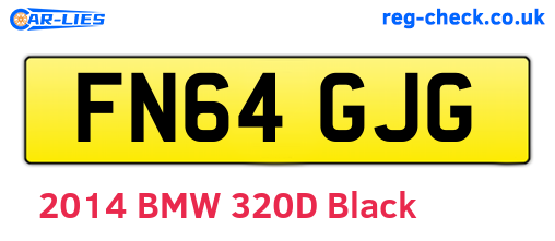 FN64GJG are the vehicle registration plates.
