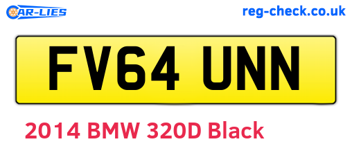 FV64UNN are the vehicle registration plates.