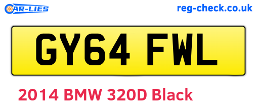 GY64FWL are the vehicle registration plates.