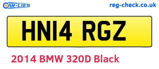 HN14RGZ are the vehicle registration plates.
