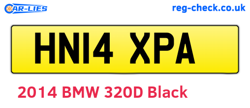 HN14XPA are the vehicle registration plates.