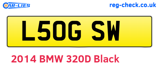 L50GSW are the vehicle registration plates.