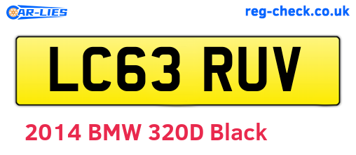 LC63RUV are the vehicle registration plates.