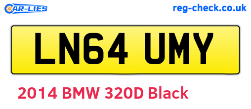 LN64UMY are the vehicle registration plates.
