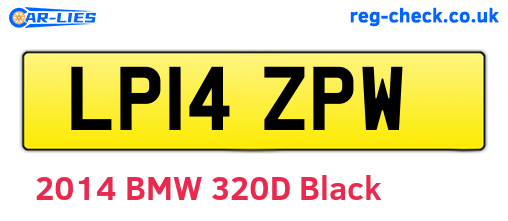 LP14ZPW are the vehicle registration plates.