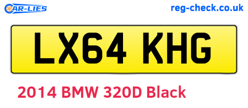 LX64KHG are the vehicle registration plates.