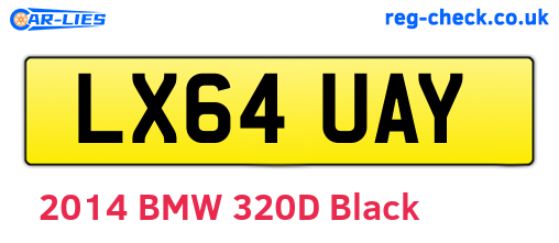 LX64UAY are the vehicle registration plates.