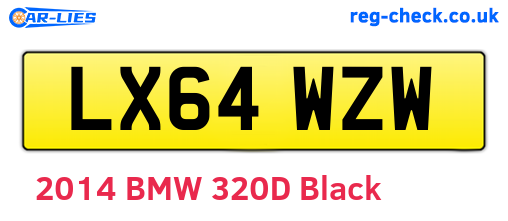 LX64WZW are the vehicle registration plates.