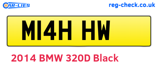 M14HHW are the vehicle registration plates.