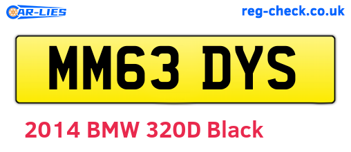 MM63DYS are the vehicle registration plates.