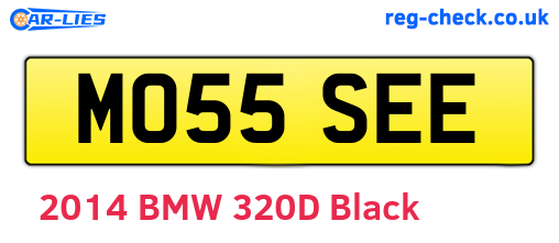 MO55SEE are the vehicle registration plates.