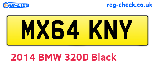 MX64KNY are the vehicle registration plates.