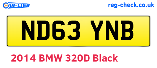 ND63YNB are the vehicle registration plates.