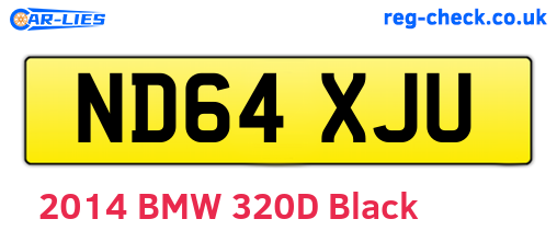 ND64XJU are the vehicle registration plates.