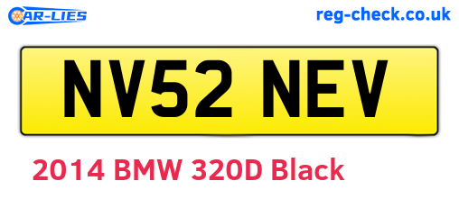 NV52NEV are the vehicle registration plates.