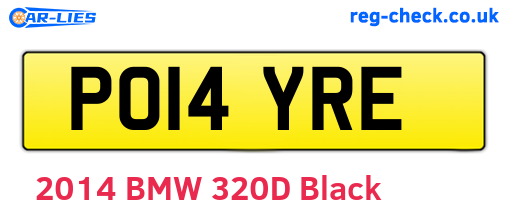 PO14YRE are the vehicle registration plates.