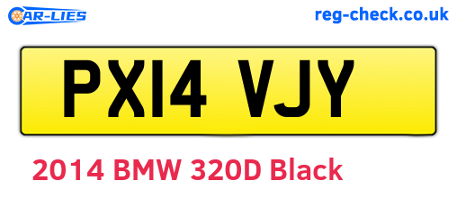 PX14VJY are the vehicle registration plates.