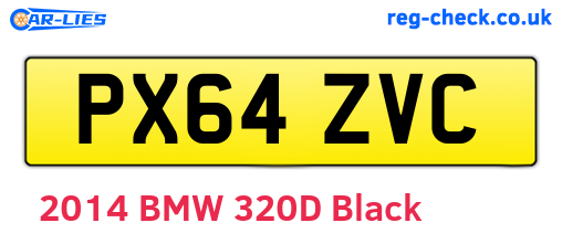 PX64ZVC are the vehicle registration plates.