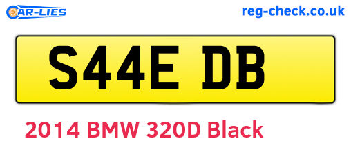 S44EDB are the vehicle registration plates.