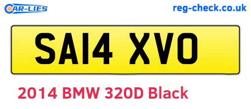 SA14XVO are the vehicle registration plates.