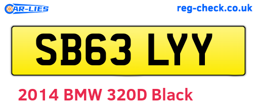 SB63LYY are the vehicle registration plates.