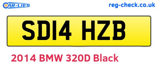 SD14HZB are the vehicle registration plates.