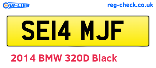 SE14MJF are the vehicle registration plates.
